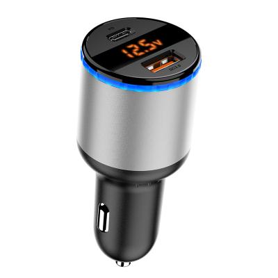 China China-chic New 65W QC3.0 Output USB C Smart Car Charger For iPhone Android Mobile Phone Fast Charging Blue Light Indicator for sale