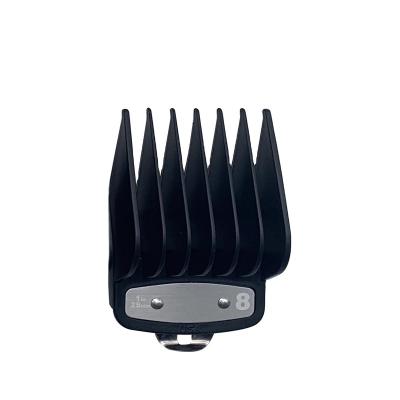 China Comfortable Factory High Quality Barber Styling Tools Hair Salon Clipper Attachment Stainless Steel Clip Black Guide Comb for sale