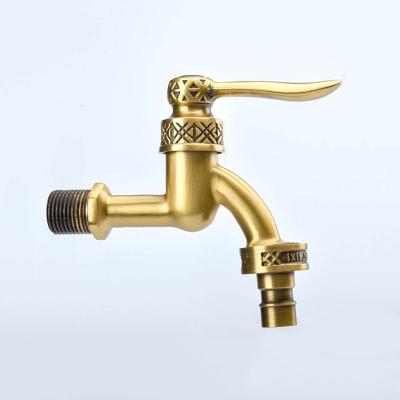 China Modern high quality antique bronze copper bronze washing machine wall mount cold water faucet with outside hood for sale