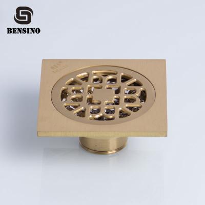 China Modern Single Square Shower Drain Brass Cover for sale