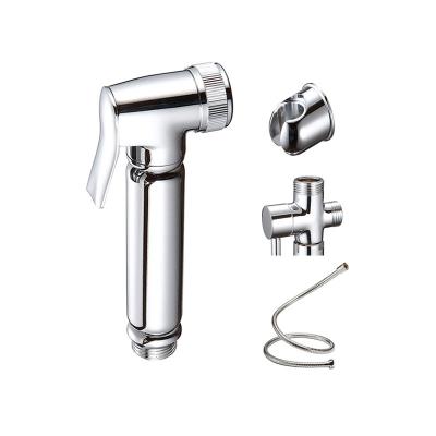 China Best Travel Modern Brass Pink Bidet Shattaf Sprayer High Pressure Flow Control Set For Bathroom for sale