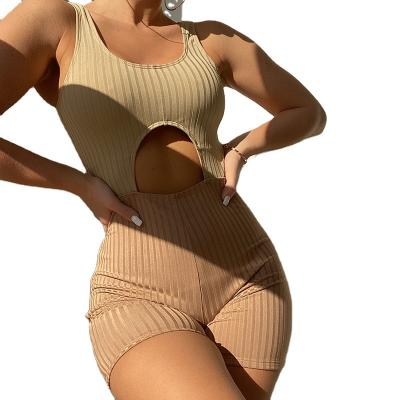 China Women's Swimsuit Breathable One Piece Swimsuits For Women Tummy Control Sporty Ribbed Swimwear Slimming Swimdress Tankini for sale