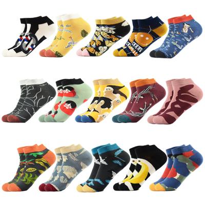 China Quality QUICK DRY wholesale custom made fun thongs men's fashion invisible ankle cartoon animal low cut short socks for sale