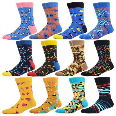 China Wholesale QUICK DRY Mens Crew Socks Fashion American National Flag Cotton Sock Funny Happy Groomsmen Gift Design Socks for sale