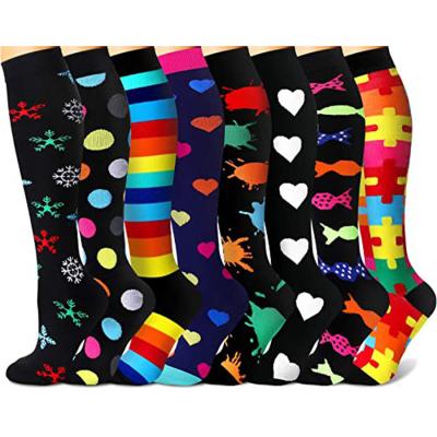 China Wholesale QUICK DRY Sports Elastic Sock Logo Socks Men Custom Toe Veins Travel Compression Non-Slip Long Socks Varicose for sale