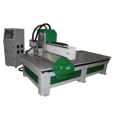 China Hot Selling Cheap 1325 MDF WOOD ACRYLIC ALUMINUM CNC Wood Cutting Machine Furniture Cabinet Double Heads CNC Router Wood Cutting Machine For Sale for sale