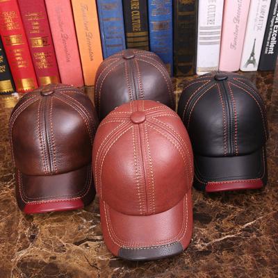 China JOINT Newest Design Top Quality Unisex Inside Satin Lined Leather Baseball Hat for sale