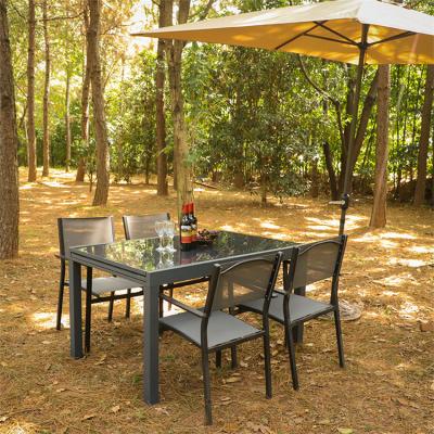 China Outdoor Dining Table (Other) Metal Adjustable Iron Patio for Garden Backyard for sale