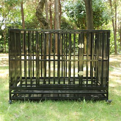 China Breathable Single Door Easy To Install Sturdy Breathable Metal Dog Cat Crate Pet Cage With Skylight for sale