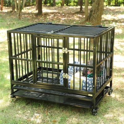 China 2022 New Outdoor Breathable Square Iron Spacious Breathable Pet Cage With Skylight for sale