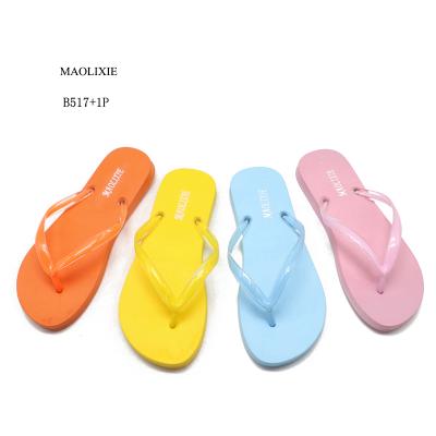 China MLXY PVC Ladies Party Slippers Women Waterproof Summer Sole Beach Flip Flops Italian Custom Chappal for sale