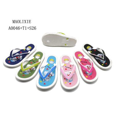 China Wholesale Kids Flat Durable Comfort Plastic PVC Kids Slipper Flip Flop Lovely Chappal For Boys for sale