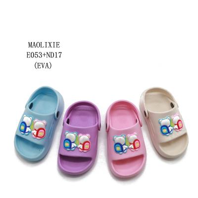 China Custom Size Waterproof Cute Printing Trending Kids Slippers Baby Shoes Slide Slippers Sandals for sale