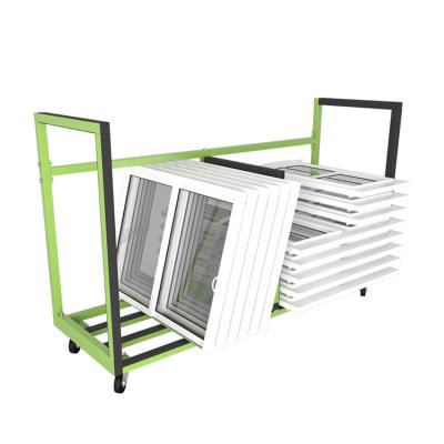 China High Storage Transport Carrier Green Glass Rack With 10mm Thick Rubber Pad for sale