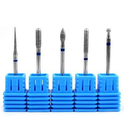 China FREE SHIPPING Professional Clean Round Cuticle Bit Nail Care Clean Round Nail Burs Core Nail Drill Bit Rotary Diamond for sale