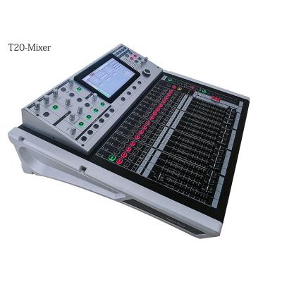 China Nightclub/Room Professional 20 Channel Audio Mixer/Studio Live Show Recording USB Stage Mixer DJ Mixer Console For Performance Stage T-20 for sale