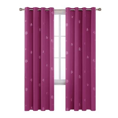 China Popular purple blackout cutains makers room curtains for sale