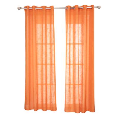 China European Orange Pure Indoor Outdoor Polyester Window Blackout Curtain Sheer Curtain for sale