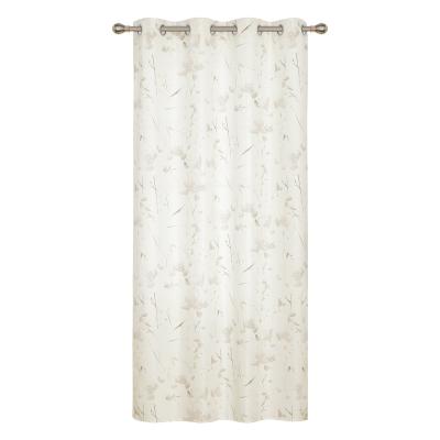 China Wholesale Turkish White Blackout Curtain Fabric With Semi Sheer Curtain Floral Print Curtain for sale