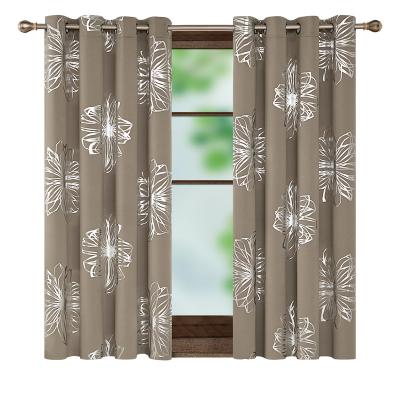 China Luxury Blackout Deconovo Design Cortinas New Para Fiestas Foil Printing Blackout Curtains for sale