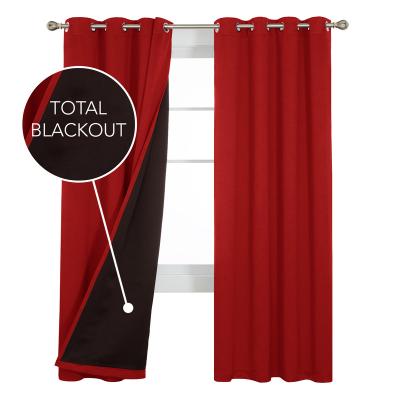 China Blackout Deconovo Blackout Luxury Ready Made Thick 100% Solid Window Curtains For Living Room for sale