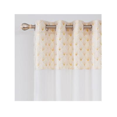 China European and American style foil printed velvet curtains two joined parts drape luxury velvet curtain for living room for sale