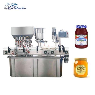 China Beverage Shanghai Manufacture 8 Head Hot Sauce Chili Sauce Filling Capping Machine Price for sale