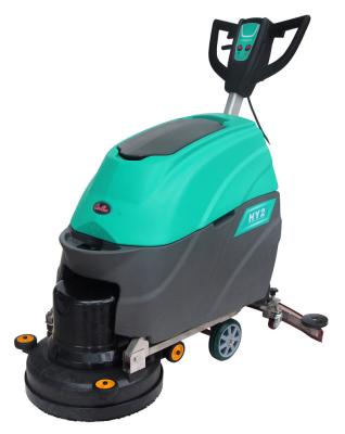 China Hotels auto floor scrubber dryer walk behind automatic small spin floor scrubber machine for sale