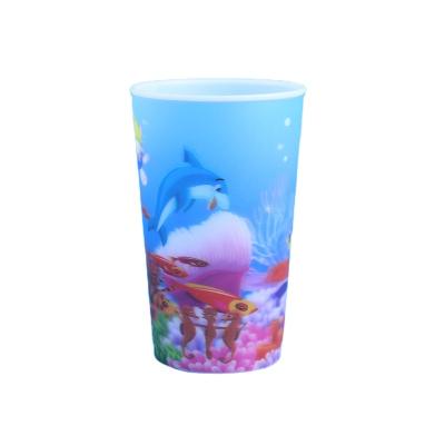 China Sustainable High Quality Lenticular 3D Custom Printed Personalized Plastic Drink Cups For Kids for sale