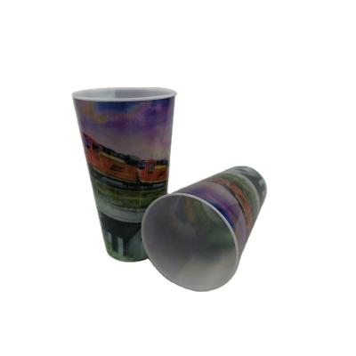 China High Quality Sustainable Reusable Plastic Cup PP 3D Lenticular Cup Plastic Tea Cups For Kids for sale