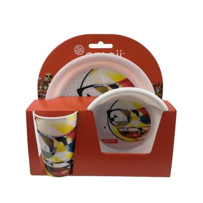 China Biodegradabale Disposable Eco-friendly Bamboo Fiber Kids Dinnerware Sets , Bamboo Fiber Dinner Set for sale