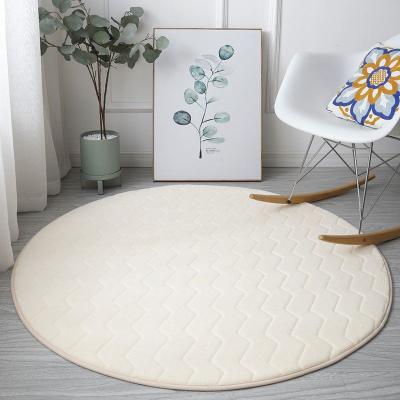 China Non-slip Slip Resistance Circle Footcloth Round Carpet Soft Mat For Living Room Cover Chair Anti-Slip Floor Mat for sale