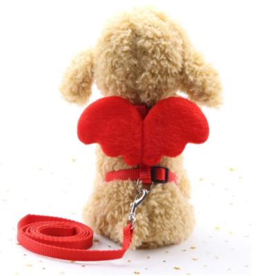 China Viable Wholesale Hot Sale Cute Wing Pet Training Nylon Dog Collars Leashes Custom Wings Rope For Dog Leash for sale