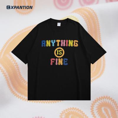 China anti-wrinkle summer high quality streetwear hiphop cotton drop shoulder loose casual oversized 100% round t-shirt manufactures for sale