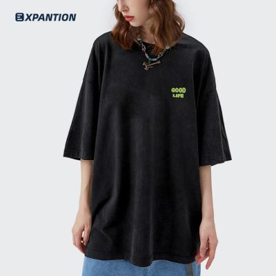 China Factory Wholesale Anti-wrinkle EXP Factory Wholesale High Quality Casual Loose Loose Korean Men's Breath Printing T-shirt for sale