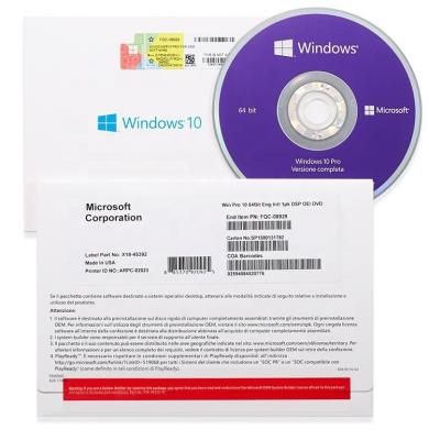 China Fácil usando lengua multi de Windows 10 del favorable del OEM del DVD 32 pedazo original del pedazo 64 en venta