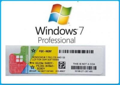 China Full Version Microsoft Windows 7 Key Sticker Easy Using Activation Online for sale