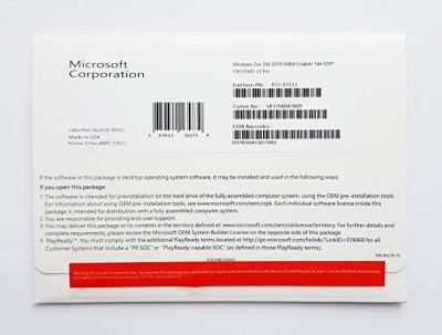 China MS-Windows-Server Standard met 32 bits/met 64 bits 2016 de Kernen van COA 16 voor 5 Gebruikers Te koop