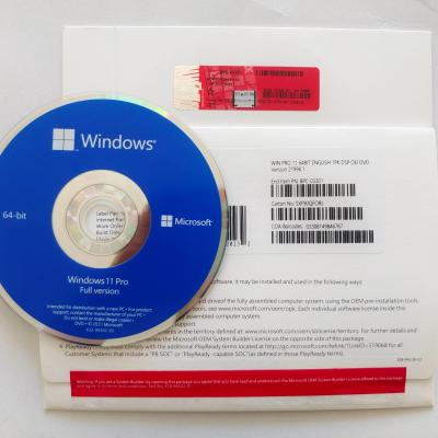 Chine Paquet mordu d'OEM de la clé 64 professionnels DVD de COA Microsoft Windows 11 de FPP à vendre