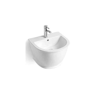 China Manufacturers Cheap Ceramic Mini Vanity Easy Clean Chinese Solid Outdoor Wash Wall Hung Basin for sale