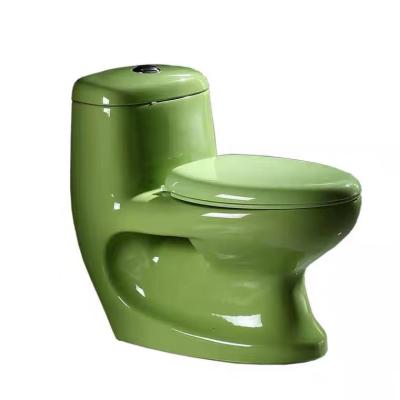 China Elegant Double-flow Chaozhou Factory UPC Water Saving Flush Value Green Colored Toilets for sale