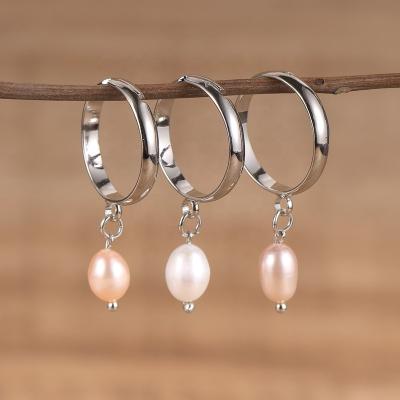 China TRENDY Trendy Women Copper Silver Open Adjustable Resize Wedding Rings Freshwater Pearl Charm Ring for sale