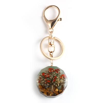 China Daily Meeting/Party/Friend/Outdoor/Sport/Working Custom Energy Orgone Tree Of Life Healing Yoga 7 Chakra Car Keychain Bag Key Chain Pendant for sale