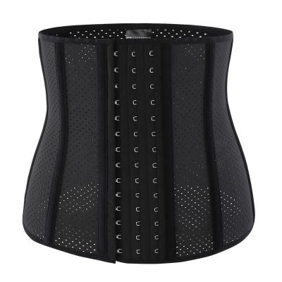 China Ecowalson Latex Waist Trainer Antibacterial Corset Belly Slimming Underwear 9 Steel Boned Waist Cincher for sale