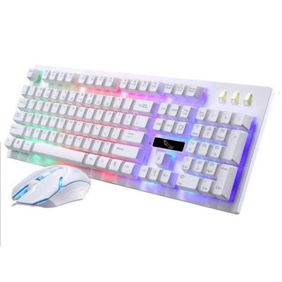 China The Hot Selling Fashion Ergonomic Design Multimedia Waterproof Function Wired Keyboard And Mouse Gaming Combo Keys for sale