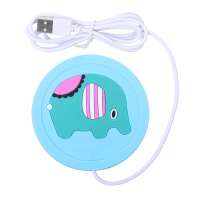 China Creative Decoration Home Cartoon Office Restaurant Heater Heater Silicone PVC Insulation USB Electric Coaster Warmer for sale