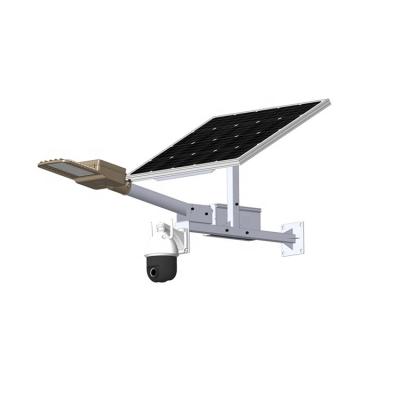 China Factory Supply 90 Degree Adjustable Aluminum Yard All In Two Solar Street Light With CCTV Camera for sale