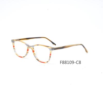 China Men's Italy Design Quality Acetate Glass Big Reading Glasses Eyeglasses Frame Classic Lady's Cat-Eye Optical Glasses Frame for sale