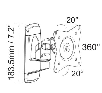 China Durable High Quality TV Bracket Wall Mount Rotating TV Bracket Wall Mount Bracket VM-AE10W for sale