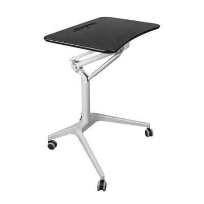 China Cheap Wheel Pneumatic Adjustable (Height) Ergonomic Height Adjustable Mobile Computer Desk for sale